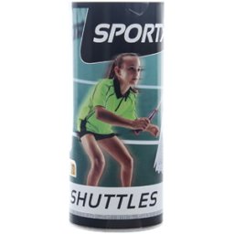 SportX - Badminton Shuttle in Koker (3 stuks)