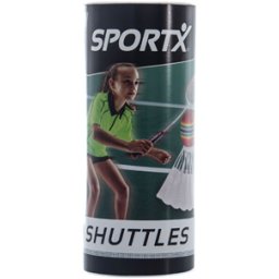SportX - Mini Badminton Shuttle in Koker (3 stuks)
