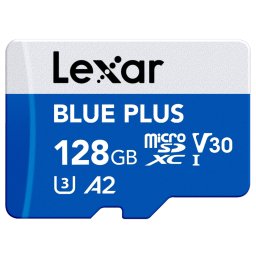Lexar MicroSDHC Blue Plus UHS-I 128GB V30 Read 100MB/s With SD Adapter