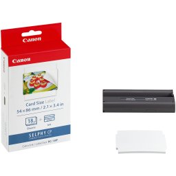 Canon KC-18IF-kleureninkt + 54 x 86 mm stickerpapier, 18 vel Inkt