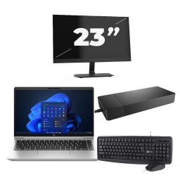 HP ProBook 440 G10 - Intel Core i3-13e Generatie - 14 inch - 8GB RAM - 256GB SSD - Windows 11 Home + 1x 23 inch Monitor