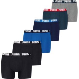 Puma Maat XXL Basic Heren Boxer 6-pack - Blauw/Zwart