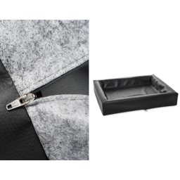 BIA BED KUNSTLEER HOES HONDENMAND ZWART BIA-60 70X60X12 CM