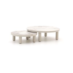 Bellagio Sarsina lounge tuintafelset ø85cm(h:27cm)/ø65cm (h:21cm) - Laagste prijsgarantie!