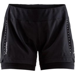 Craft - Maat XL Essential 2-in-1 Sportbroek Dames - Black
