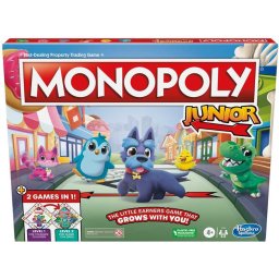 Hasbro Monopoly Junior bordspel voor kinderen - familiespel. EN