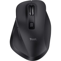 Trust Fyda - Draadloze Muis met USB-ontvanger & Bluetooth - Comfortabele grip - Oplaadbaar - Zwart