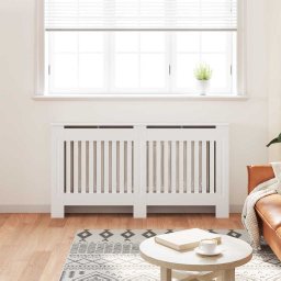 vidaXL Radiatorombouw 152 cm bewerkt hout wit