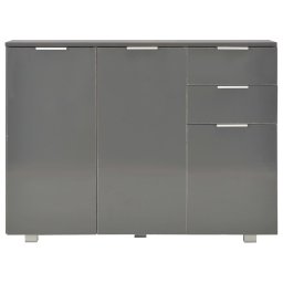 vidaXL Dressoir 107x35x80,5 cm hoogglans grijs