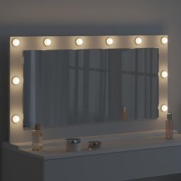 vidaXL Schmink Spiegel Wit 100 x 55 x 18 cm Glas en Hout met Kunststof