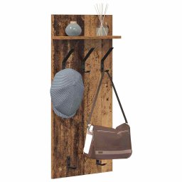 vidaXL Wandgemonteerde kapstok Muurmontage Oudhout 40 x 10 x 90 cm