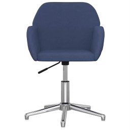 vidaXL Kantoorstoel draaibaar stof blauw