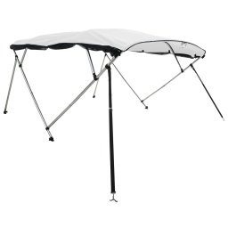 vidaXL Biminitop 4 bogen met mesh zijwanden 243x(170-182)x137 cm
