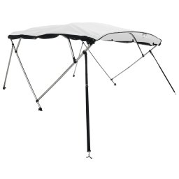 vidaXL Biminitop 4 bogen met mesh zijwanden 243x(185-198)x137 cm