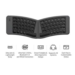 Keychron B11 Pro vouwbaar toetsenbord grijs