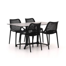 Forza Ripi/Canzo 140cm dining tuinset 5-delig stapelbaar inklapbaar - Laagste prijsgarantie!