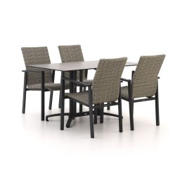 Manifesto Villongo/Canzo 140cm dining tuinset 5-delig stapelbaar inklapbaar - Laagste prijsgarantie!