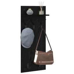 vidaXL Wandgemonteerde kapstok Muurmontage Zwart Eiken 40 x 10 x 90 cm