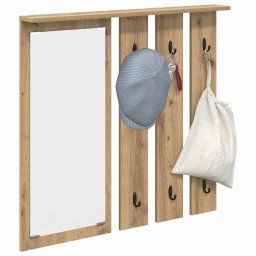vidaXL Wandgemonteerde kapstok Muurmontage artisanaal eikenkleurig