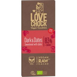 Lovechock Dark & Dates 83% Chocolade