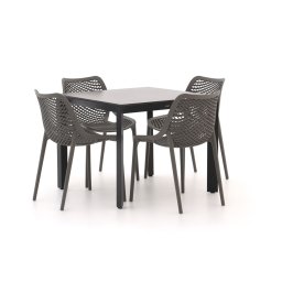 Forza Ripi/Sestino 90cm dining tuinset 5-delig stapelbaar - Laagste prijsgarantie!