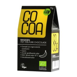 Cocoa Bananen met 70% Pure Chocolade RAW
