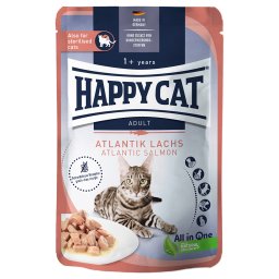 Voordeelpakket Happy Cat Pouch Meat in Sauce 48 x 85 g - Atlantik-Lachs (Zalm)