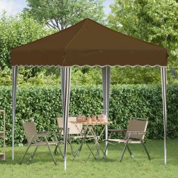 vidaXL Pop-up partytent 195 x 195 x 245 cm Taupe Oxford Stof