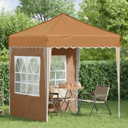 vidaXL Pop-up partytent 195 x 195 x 245 cm Beige Oxford Stof