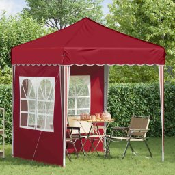 vidaXL Pop-up partytent 195 x 195 x 245 cm Bordeauxrood Oxford Stof