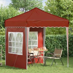 vidaXL Pop-up partytent 195 x 195 x 245 cm Terracotta Oxford Stof