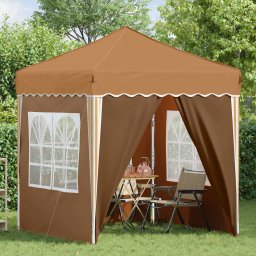 vidaXL Pop-up partytent 195 x 195 x 245 cm Beige Oxford Stof