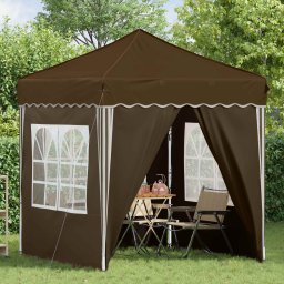 vidaXL Pop-up partytent 195 x 195 x 245 cm Taupe Oxford Stof