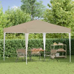 vidaXL Pop-up partytent 288 x 288 x 245 cm Crèmekleurig Oxford Stof