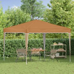 vidaXL Pop-up partytent 288 x 288 x 245 cm Beige Oxford Stof