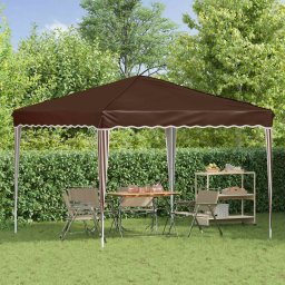 vidaXL Pop-up partytent 288 x 288 x 245 cm Bruin Oxford Stof