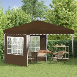 vidaXL Pop-up partytent 288 x 288 x 245 cm Taupe Oxford Stof