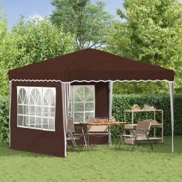 vidaXL Pop-up partytent 288 x 288 x 245 cm Bruin Oxford Stof