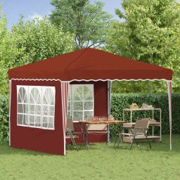 vidaXL Pop-up partytent 288 x 288 x 245 cm Terracotta Oxford Stof
