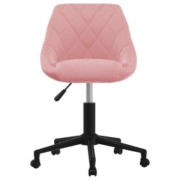 vidaXL Kantoorstoel draaibaar fluweel roze