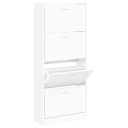 vidaXL Schoenenkast 63x24x147 cm bewerkt hout wit