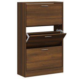 vidaXL Schoenenkast 63x24x103 cm bewerkt hout bruin eikenkleur