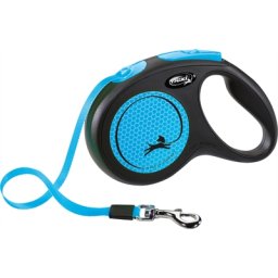 FLEXI ROLLIJN NEW NEON TAPE ZWART / NEON BLAUW M 5 MTR TOT 25 KG