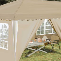 vidaXL Pop-up partytent 575 x 288 x 245 cm Crèmekleurig