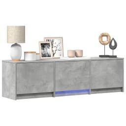 vidaXL TV-kast met LED 140x34x40 cm Beton Grijs Geconstrueerd hout