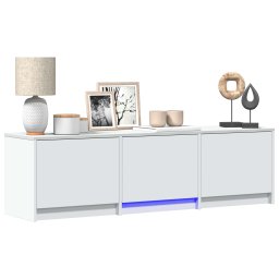 vidaXL TV-kast met LED 140 x 34 x 40 cm Wit Geconstrueerd hout