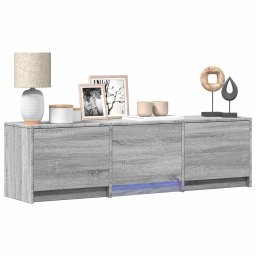 vidaXL TV-kast met LED 140x34x40 cm Grijze Sonoma Geconstrueerd hout