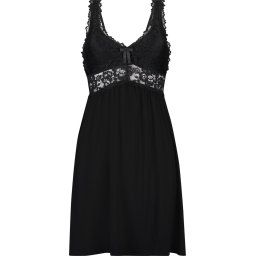 Hunkemöller - Maat M - Korte slipdress Negligé Modal lace - zwart