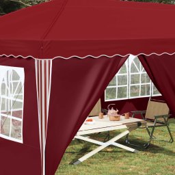 vidaXL Pop-up partytent 575 x 288 x 245 cm Bordeauxrood