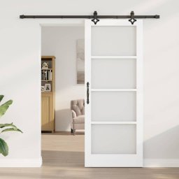 vidaXL Schuifdeur ORKDAL 83 x 211 cm Massief grenenhout en glas